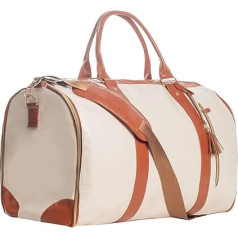 Coiroaoz Sport-Turnbeutel, Kleidertasche, Reisetasche, Übernachtung, Reisetasche, große Kapazität, wasserdicht, mit abnehmbarem Riemen, für Damen, Herren, Geschäftsreisen, Sport, Workout, beige, Refer