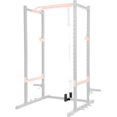 Sunny Health & Fitness Power Rack and Cage Add-on Attachment Accessories: Bar Holder, Dip Bars, J-Hook, LAT Pulldown, Pull-Up Bar, Landmine or U-Ring