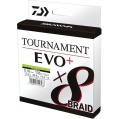 Daiwa Tournament x8 Braid EVO+, 270m, Chartreuse, Braided Fishing Line