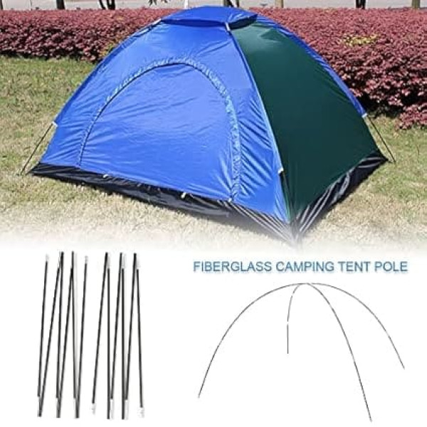 For Fiberglass Camping Tent Pole Bars Outdoor Support Poles Awning Frame Kit-4.48m