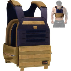 HUNTIT Weighted Vest Adjustable Tactical Weight Vest for Men and Women Strength and Endurance Training Weighted Workout Vest for Fitness Workouts, Running