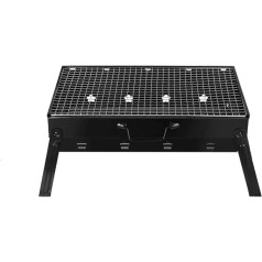 TREGOO Camping Grill Folding Portable Barbecue Charcoal Grill Stainless Steel Small Mini BBQ Tool Kits For Outdoor Cooking Camping Picnics Beach