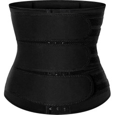 BFYTN Neoprene Sweat Waist Trainer Corset for Women Compression Trimmer Belt Waist Cincher, black