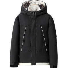 SRZYMJ Men's Spring Parka Jacket 3XL Teddy Fur Lined Vest Jacket Rain Jacket Men Rain Jacket Reflective Parka Men's 3XL Waterproof Portable Raincoat