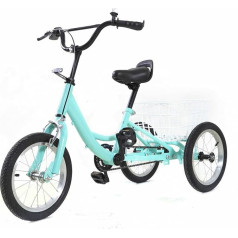 14 Inch 16 Inch Children's Bicycle 3 Wheel Bicycle for Children Children's Tricycle with Shopping Basket (Hellgrin)