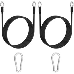 200 cm Fitness-Riemenscheibenseil für Fitness-Maschinen, Seilzugsystem, Ersatz 5 mm, robustes Seilzugseil für Fitnessstudio, 1000, 1500, 2000, 3000, XLS Seilzug, 2 Stück