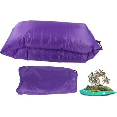Natudeco Inflatable Lounger with Matching Bag, Foldable Air Sofa Hammock with Cushion, Beach Chair, Air Bag, Lounger for Camping, Travel, Picnic, Lake