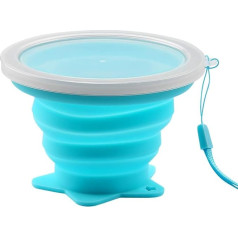 Jagowa Collapsible Silicone Cup Foldable BPA Free Portable Reusable Cup with Lid for Travel Outdoor Camping Hiking