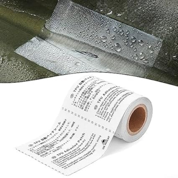 Tent Repair Tape, Waterproof Clear Air Mattress Repair Roller, Tent Swimming Ring Repair Tape, Leak Repair Sticker, Waterproof Repair Subsidy for Inflatable Boat, Kayak, Swimming Ring