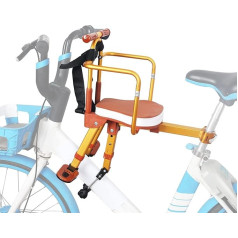 XIEEIX Kids Bicycle Safety Seats Front Foldable Baby Child Bicycle Seat Adjustable Seat and Foot Pedal Suitable for Various Types of Bicycles