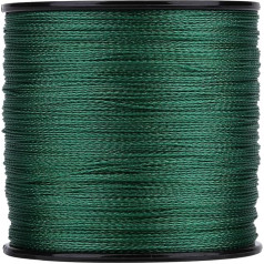 Fishing Line PE Braided 4 Strands Super Strong Fishing Wire Quick Sinking Invisible in Water Line with Thin Diameter Abrasion Resistance Multifilament Fish Line (8 Green)