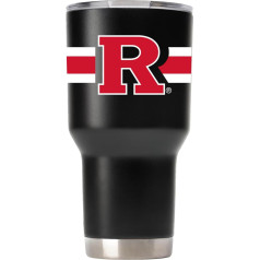 Gametime Sidekicks Rutgers Scarlet Knights Black Tumbler – Offizielles Lizenzprodukt, 18/8 Edelstahl, doppelwandig, vakuumisoliert, UV-LED-gedruckte Logos, schweißfrei, bleibt heiß/kalt – 360 Grad