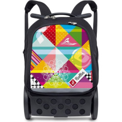 Nikidom Scooter School Backpack with Wheels - Roller Up XL Supergirl Model - 53 x 38 x 23 cm - 2 Compartments with Large Capacity - Includes Storage Straps and Reinforced Base, Multicoloured