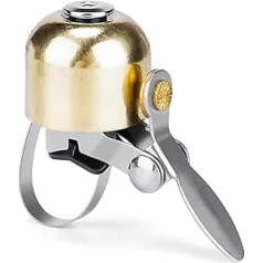Miniature Scooter Bells Bicycle Bells Accessories Bicycle Bell Brass Alloy Bicycle Bell Bicycle Horn Handlebar Bell for Road Mountain Kids Bike Gold (Color : Gold)