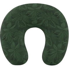 YKUDBN Reisekissen, Hunter Green Floral Petals Pattern Print U-Form Reisekissen Nackenkissen Reise Nackenkissen Tragbares Kissen Vielseitiges Reisekissen