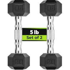 Hex Dumbbell Rubber Coated Strength Training Hex Dumbbell Hand Weight for Training Exercise
