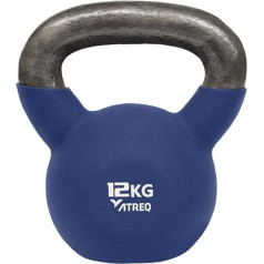 ATREQ Neoprene Covered Kettlebells [Each] • Great device for use in all fitness regimes • Colour coded for easy weight detection (12kg)