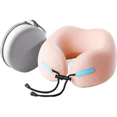 NMGHUTE Travel Pillow, Neck Pillow, Travel Pillow Made of Memory Foam with Adjustable Buckle and Storage Box, Travel Neck Pillow, Aeroplane Pillow, Neck Pillow (C)