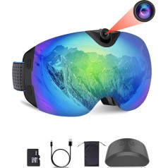 OhO Camera Ski Goggles, 4K Camera Snowboard Goggles with Adjusted View of Camera Recroding