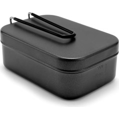 Oadnijuie Tragbare Aluminium Lunchbox Auslaufsicherer Lunchbehälter Isolierte Lunchbox Outdoor Camping Lebensmittel Aufbewahrungsbox