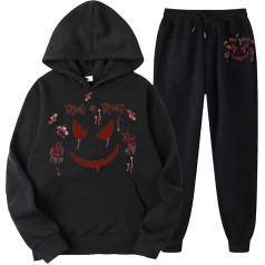 Eauptffy Sportanzug Damen Set, Hooded und Jogginghosen, Hoodie Anzug Blutspritzer Horror Jogginganzug Kappe Zweiteiliges Sweatsuit Locker Freizeit Loungewear-Outfits Modern Festlich Sport Set Jogger