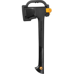 Fiskars Splitting Axe, Solid, with Blade and Transport Protection, Non-Stick Coating, High-Quality Steel Blade/Fibreglass Reinforced Plastic Handle, Black/Orange, A11, Length: 49 cm, 1.1 kg, 1051086