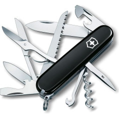 Victorinox Camping Edition Huntsman Pocket Knife Case, Table Knife and Knife Sharpener, black