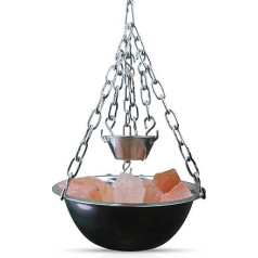 Sauna Hanging Bowl / Evaporator Bowl Made of Stainless Steel for Sauna/Infrared Cabin/Sanarium - Infusion 20 cm (Complete Set)