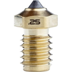 Diamondback Nozzles - V6 Compatible - Polycrystalline Solid Diamond Tip, 3D Printer Nozzles, Improved Extrusion, Each Filament, Long Life, Wear-Resistant, Layer Adhesion, Made in the