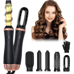 Unipampa 5-in-1 Hot Air Brush Set, Hair Styler Airstyler 1000 W, Air Styler, Hair Styler, Airflow Curling Iron Automatic, Hair Dryer, Hair Dryer Brush, Straightening Brush for Straightening, Drying,