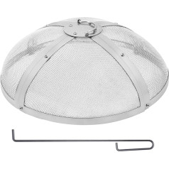 VEVOR Spark Catcher for Fire Bowls Diameter 686 x 185 mm Fire Pit Grille Spark Protection Stainless Steel Spark Hood 2 mm Mesh Holes Fire Bowl Spark Protection Cover Ideal for Fire Pits Fire Pits and
