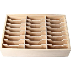 Mobile Phone Storage Box, 24 Compartments, DIY Desktop Wooden Storage Box, Mobile Phone Organiser, Durable Pine Wood, Multifunctional Shelf for Office, School