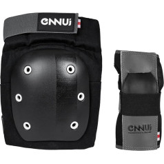 Ennui Protective Gear Street Set of 2 Knee and Wrist Guards for Inline and Roller Skating, Skateboarding, CE Approved