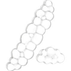 Silicone Gel Wrist Rest Set for Keyboard and Mouse, Cool Soft Ergonomic Wrist Rest for Laptop, Computer, Office and Home (Cloud, Short+Long)