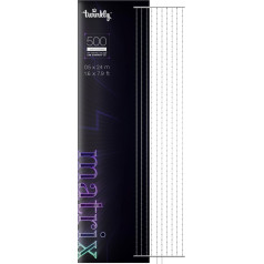 Twinkly Matrix 500 LED RGB, High Density LED Curtain, Smart Multi-Colour RGB Gaming Lights, Compatible with Razer Chroma, Omen, Alexa, Google Home, App Control, Transparent Cable, 0.5 m x 2.4 m
