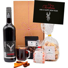Glühwein Geschenkset „Nürnberg“ | Geschenkkorb mit Winzer Wein, Schokolade & Süßigkeiten | Geschenk Set zu Weihnachten