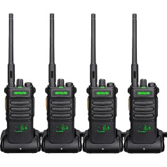 Retevis RT86 Two-Way Radios with Long Range, Professional High Performance Walkie Talkie, 2600 mAh, VOX, Rechargeable Walkie Talkie for School, Construction Site, Factory (Pack of 4)