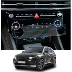 CDEFG Compatible with Hyundai Tucson NX4 2025 Facelift Car Air Conditioning Screen Protector 9H Scratch-Resistant GPS Transparent Screen Protector Navigation Film Tucson 2025 Accessories (Pack of 2)