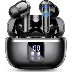 Bluetooth Headphones, Wireless Bluetooth 5.4 In-Ear Headphones with 4 ENC Mic, Wireless Headphones Deep Bass 38 Hours Earbuds, LED Display, Touch Control, IPX7 Waterproof Earbuds, USB-C