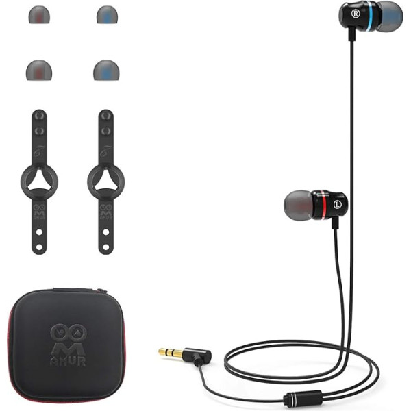 AMVR Noise Isolating Earbuds for Pico 4, Specially Designed for Quest 2 VR Headset, with 3D 360 Degree Sound In-Ear Headphones and Silicone Earphone Holders (QE2-Black)