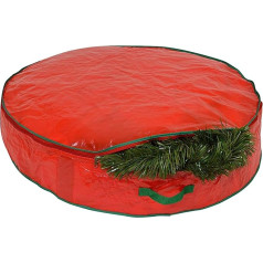 Christmas Wreath Storage Bag, Garland Storage Bag, Holds up to 55 cm Long Artificial Wreaths, Durable, Waterproof Material, Storage Bag with Zip and Carry Handles