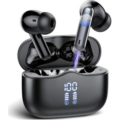 Wireless Ear Buds, Earbuds Bluetooth 5.3 Headphones 40H Playtime LED Display, Bass Stereo In-Ear Earphones with Microphone for iPhone Samsung Android Laptop