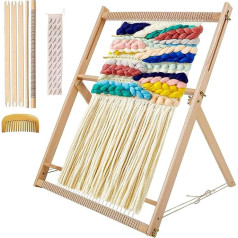 ROCKY&CHAO Large Loom for Adults, Wooden Loom, A Loom Suitable for Beginners, for Making Wool Scarves or Knitting Decorations (60 x 50 cm)