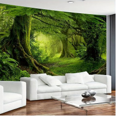 Arsey Tapestry Forest Wall Towel Tree Wall Rug Tapestry Mist Wall Hanging Grass Nature Landscape Tapestries Wall Towel Boho Decoration Bedroom Green Extra Large 300 x 180 cm