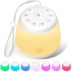 Dreamegg White Noise Machine -D16 Max Portable Sleep Aid Babies with 24 Sounds, USB-C Rechargeable White Noise Device with 8 Night Lights for Baby, Sleep Aid Sleep Music Baby Gift