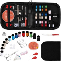 Amrules Sewing Kit, Gifts for Grandma, Mother, Girlfriend, Adults, Beginners, Kids, Travelers, Portable Sewing Accessories with Case, Includes Thread
