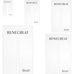 BENECREAT Pack of 5 Bow Maker Templates, 5/7.6/10/12.7/15.2 cm Acrylic Fly Boards for Crafts, Tool for Making Bows, Hair Bows, Gift Sheets, Slotted: 8 mm