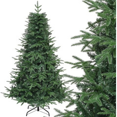 YITAHOME 182 cm Premium Artificial Christmas Tree, Approx. 900 Tips, PE Injection Moulded & PVC, Lifelike Christmas Tree with Metal Stand & Folding System Frame, Quick Assembly for Home Shops, 182 x