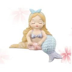 Amosfun Mermaid Mini Toy Light Switch Toy Miniature Mermaid Figures Mermaid Crafts Nautical Beach Coast Decorations Doll Play Sets Sticker The Bulb