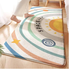 MOSHOINOT Bed Rug Children's Room Washable Runner Rug Rectangle Runner Modern Children's Rug Washable for Baby Room Toddler Room Bedroom Children's Rugs Fluffy 60 x 160 cm